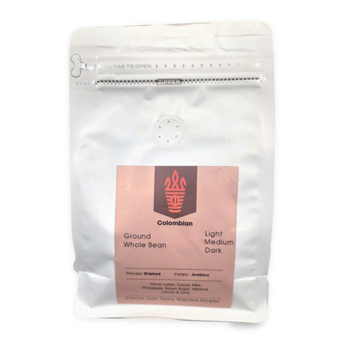 Express Coffee and Roastery Colombian Arabica coffee bag, washed process, Cauca Juan Tama Washed Excelso